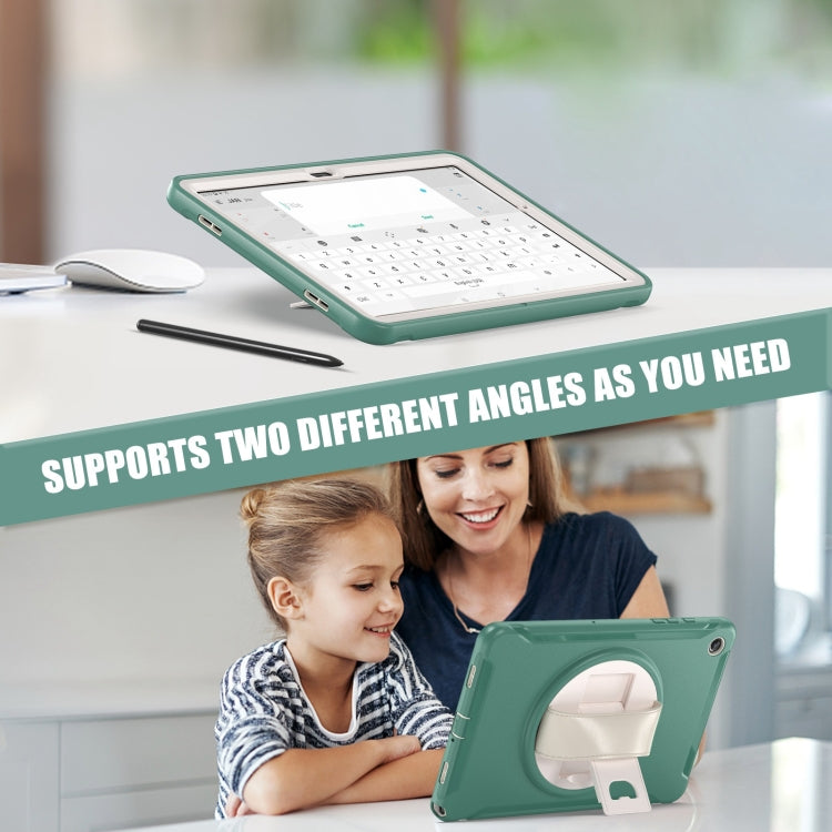 For Samsung Galaxy Tab A9+ / X210 Spider Wheel Silicone Hybrid PC Tablet Case(Emerald Green) - Galaxy Tab A9+ by buy2fix | Online Shopping UK | buy2fix