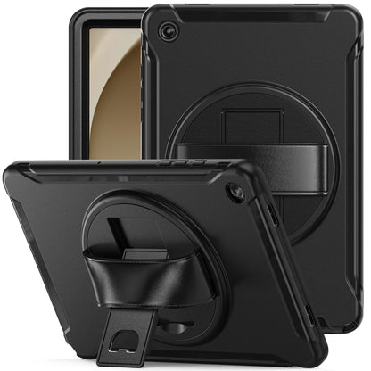 For Samsung Galaxy Tab A9+ / X210 Spider Wheel Silicone Hybrid PC Tablet Case(Black) - Galaxy Tab A9+ by buy2fix | Online Shopping UK | buy2fix