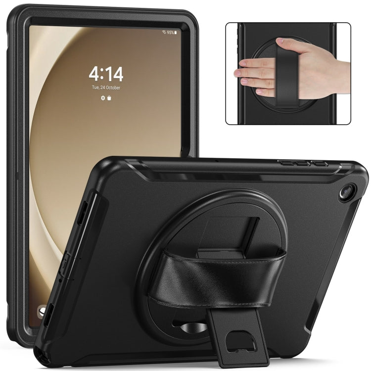 For Samsung Galaxy Tab A9+ / X210 Spider Wheel Silicone Hybrid PC Tablet Case(Black) - Galaxy Tab A9+ by buy2fix | Online Shopping UK | buy2fix
