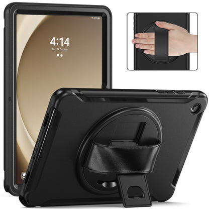 For Samsung Galaxy Tab A9+ / X210 Spider Wheel Silicone Hybrid PC Tablet Case(Black) - Galaxy Tab A9+ by buy2fix | Online Shopping UK | buy2fix