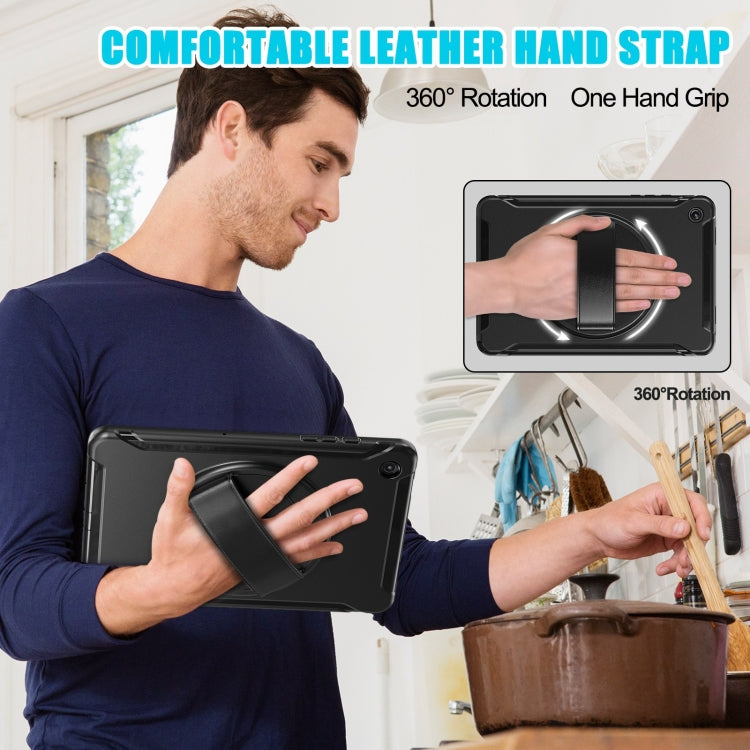 For Samsung Galaxy Tab A9+ / X210 Spider Wheel Silicone Hybrid PC Tablet Case(Black) - Galaxy Tab A9+ by buy2fix | Online Shopping UK | buy2fix