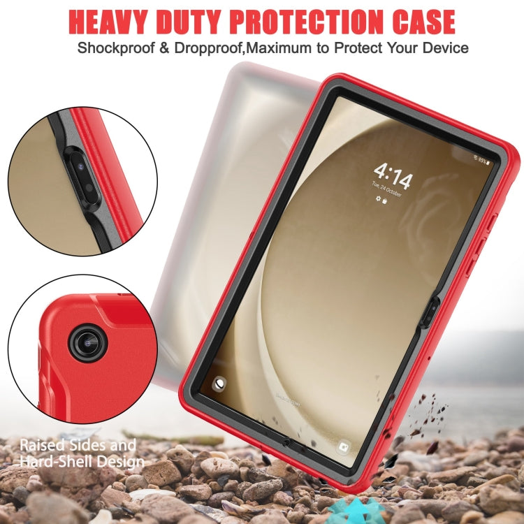 For Samsung Galaxy Tab A9+ / X210 Spider Wheel Silicone Hybrid PC Tablet Case(Red) - Galaxy Tab A9+ by buy2fix | Online Shopping UK | buy2fix