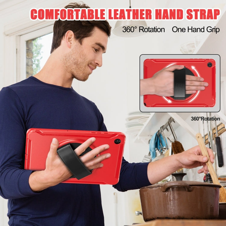 For Samsung Galaxy Tab A9+ / X210 Spider Wheel Silicone Hybrid PC Tablet Case(Red) - Galaxy Tab A9+ by buy2fix | Online Shopping UK | buy2fix