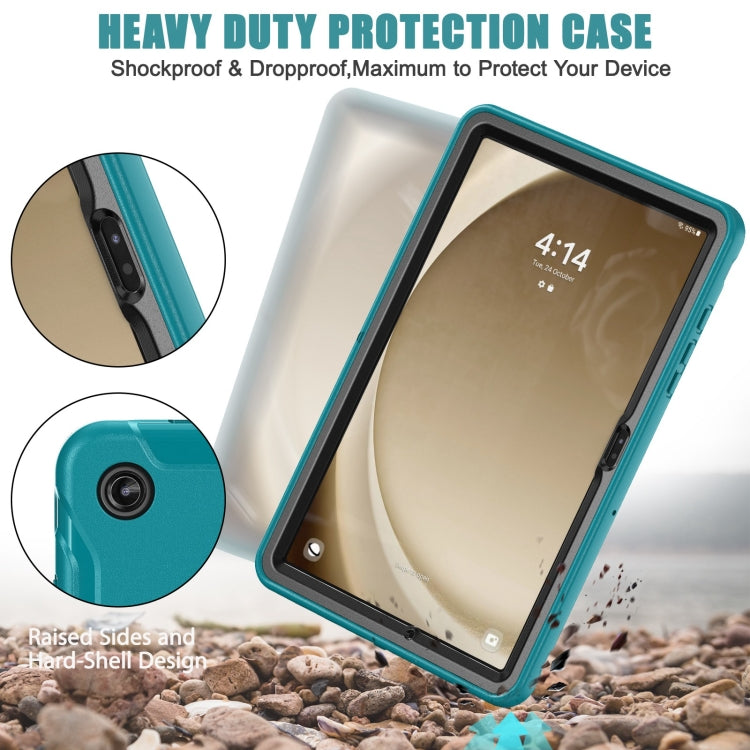 For Samsung Galaxy Tab A9+ / X210 Spider Wheel Silicone Hybrid PC Tablet Case(Blue) - Galaxy Tab A9+ by buy2fix | Online Shopping UK | buy2fix