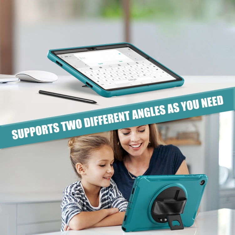 For Samsung Galaxy Tab A9+ / X210 Spider Wheel Silicone Hybrid PC Tablet Case(Blue) - Galaxy Tab A9+ by buy2fix | Online Shopping UK | buy2fix