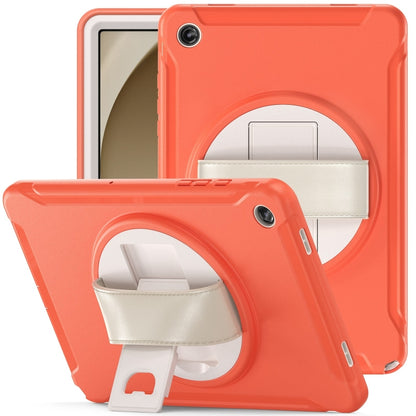 For Samsung Galaxy Tab A9+ / X210 Spider Wheel Silicone Hybrid PC Tablet Case(Coral Orange) - Galaxy Tab A9+ by buy2fix | Online Shopping UK | buy2fix