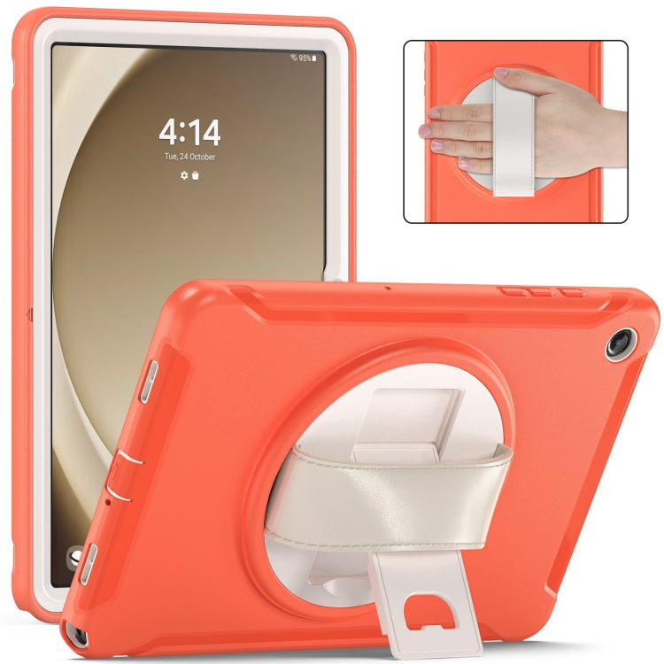 For Samsung Galaxy Tab A9+ / X210 Spider Wheel Silicone Hybrid PC Tablet Case(Coral Orange) - Galaxy Tab A9+ by buy2fix | Online Shopping UK | buy2fix