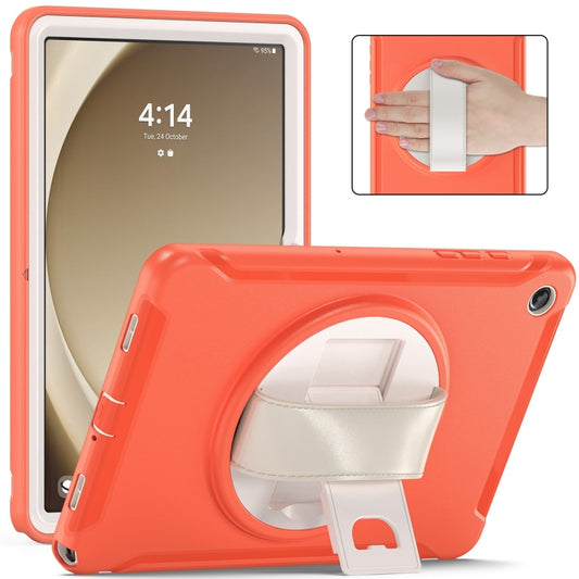 For Samsung Galaxy Tab A9+ / X210 Spider Wheel Silicone Hybrid PC Tablet Case(Coral Orange) - Galaxy Tab A9+ by buy2fix | Online Shopping UK | buy2fix