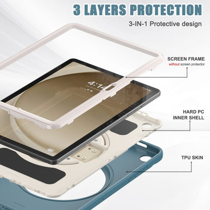 For Samsung Galaxy Tab A9+ / X210 Spider Wheel Silicone Hybrid PC Tablet Case(Cornflower Blue) - Galaxy Tab A9+ by buy2fix | Online Shopping UK | buy2fix