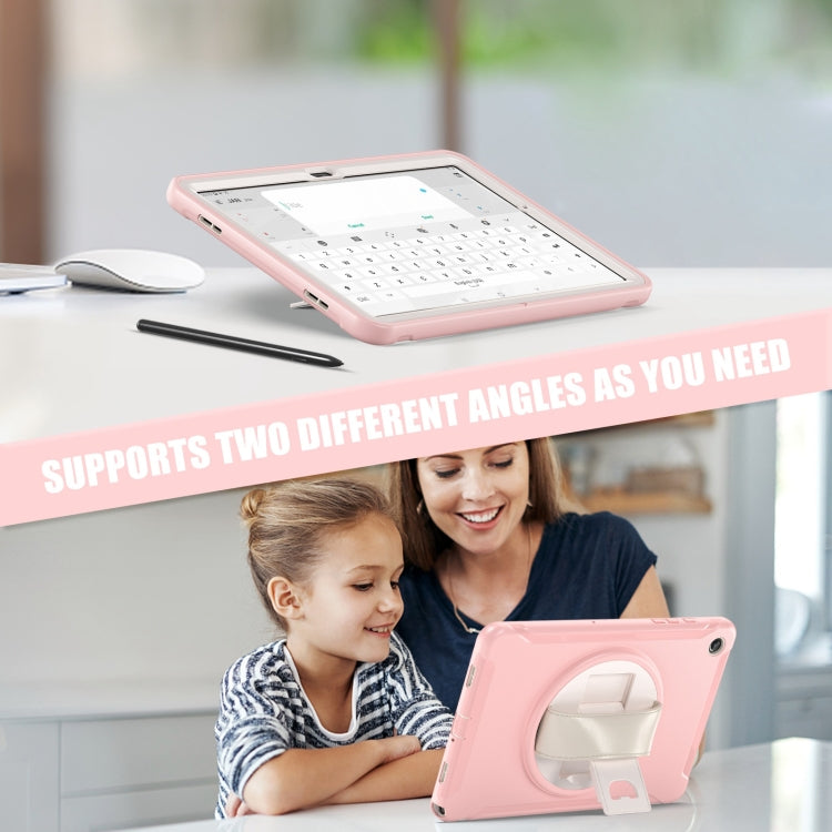 For Samsung Galaxy Tab A9+ / X210 Spider Wheel Silicone Hybrid PC Tablet Case(Cherry Blossoms Pink) - Galaxy Tab A9+ by buy2fix | Online Shopping UK | buy2fix