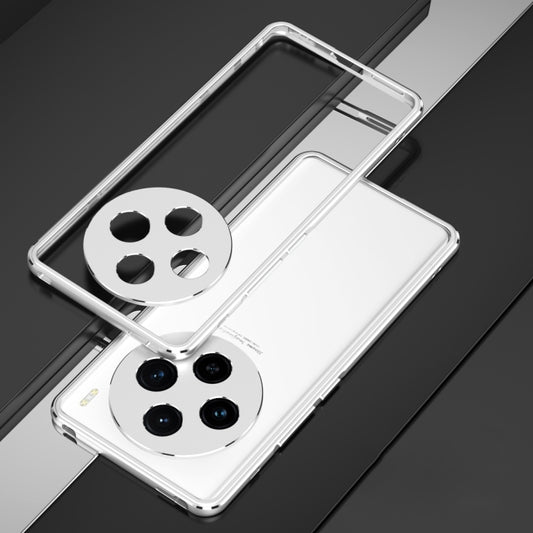 For vivo X100 Aurora Series Metal Frame Phone Case(Silver) - vivo Cases by imak | Online Shopping UK | buy2fix