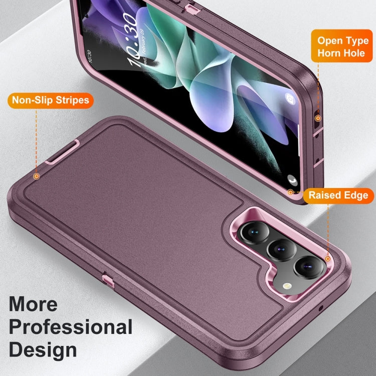 For Samsung Galaxy S24 5G / S25 5G Life Waterproof Rugged Phone Case(Purple + Pink) - Galaxy S24 5G Cases by buy2fix | Online Shopping UK | buy2fix