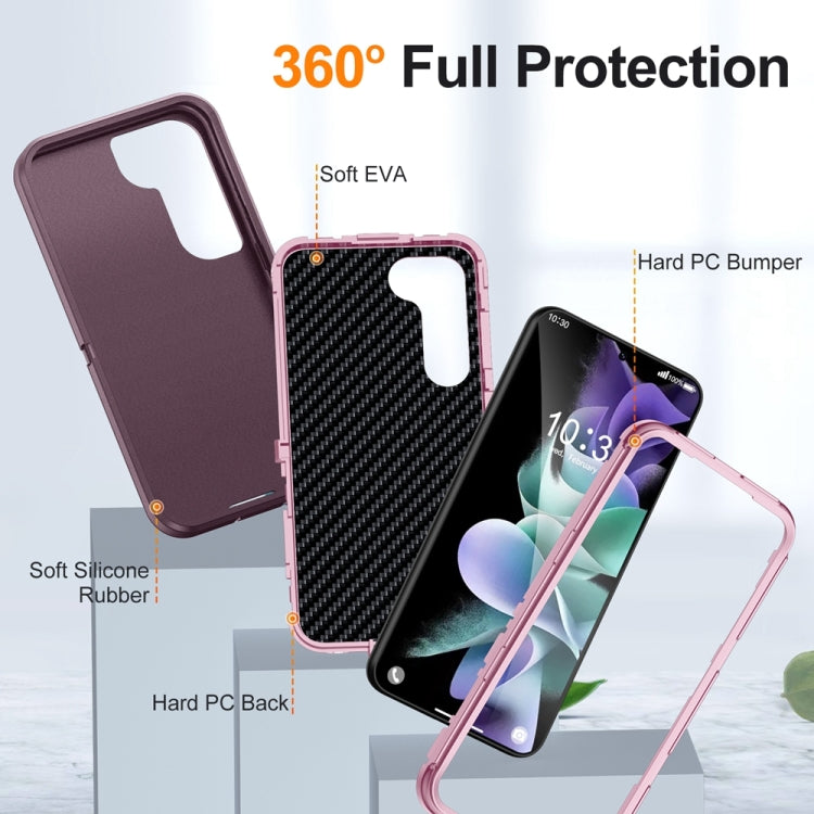 For Samsung Galaxy S24 5G / S25 5G Life Waterproof Rugged Phone Case(Purple + Pink) - Galaxy S24 5G Cases by buy2fix | Online Shopping UK | buy2fix