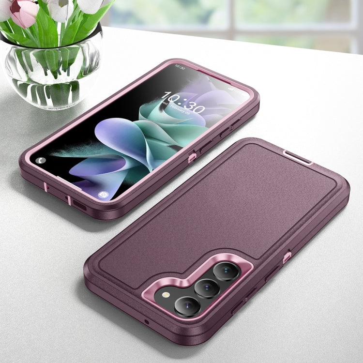For Samsung Galaxy S24 5G / S25 5G Life Waterproof Rugged Phone Case(Purple + Pink) - Galaxy S24 5G Cases by buy2fix | Online Shopping UK | buy2fix