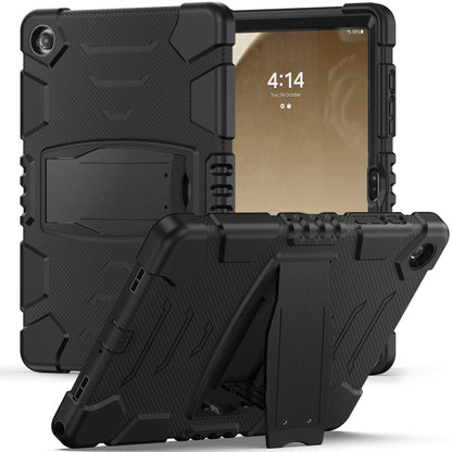 For Samsung Galaxy Tab A9+ / X210 PC Hybrid Silicone Tablet Case with Holder(Black) - Galaxy Tab A9+ by buy2fix | Online Shopping UK | buy2fix