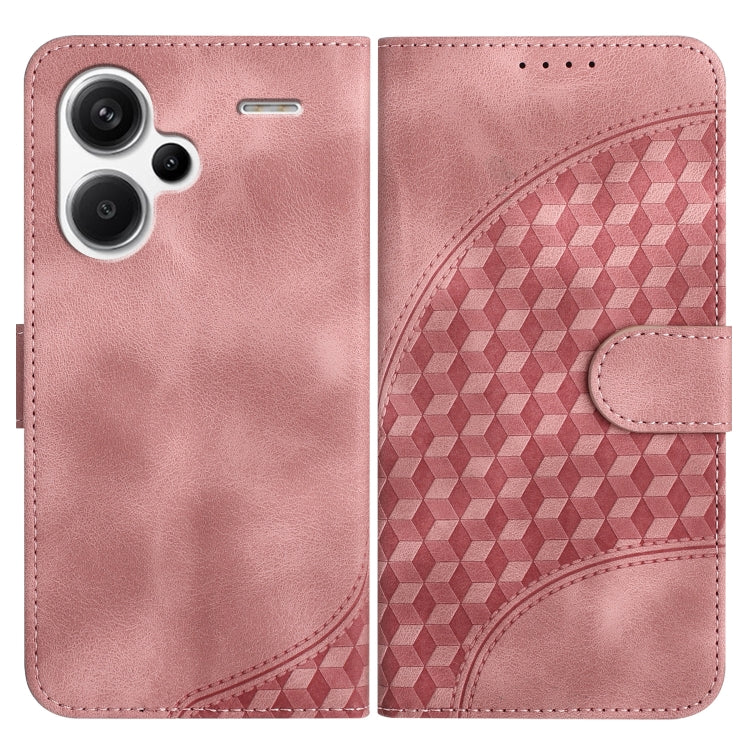 For Xiaomi Redmi Note 13 Pro+ 5G YX0060 Elephant Head Embossed Phone Leather Case with Lanyard(Pink) - Xiaomi Cases by buy2fix | Online Shopping UK | buy2fix
