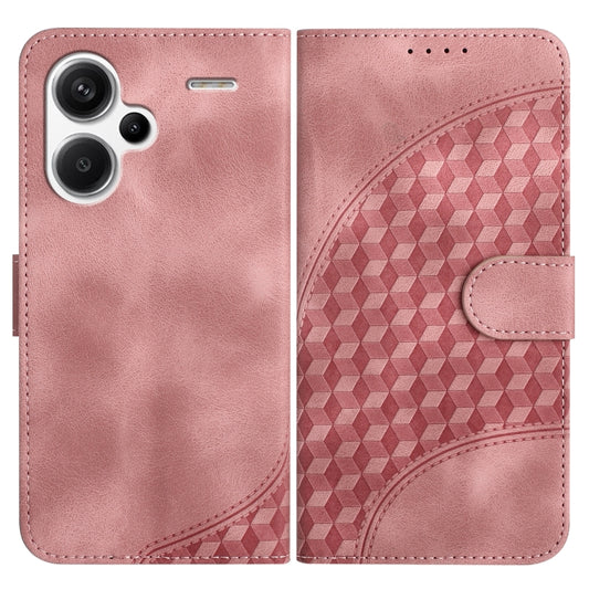 For Xiaomi Redmi Note 13 Pro+ 5G YX0060 Elephant Head Embossed Phone Leather Case with Lanyard(Pink) - Xiaomi Cases by buy2fix | Online Shopping UK | buy2fix