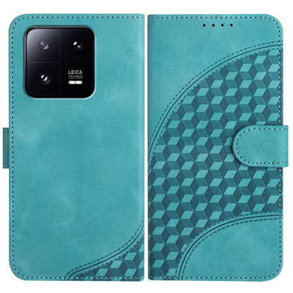 For Xiaomi 13 Pro YX0060 Elephant Head Embossed Phone Leather Case with Lanyard(Light Blue) - Xiaomi Cases by buy2fix | Online Shopping UK | buy2fix