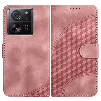For Xiaomi 13T/13T Pro/Redmi K60 Ultra YX0060 Elephant Head Embossed Phone Leather Case with Lanyard(Pink) - Xiaomi Cases by buy2fix | Online Shopping UK | buy2fix