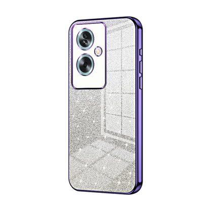 For OPPO A79 5G / A2 Gradient Glitter Powder Electroplated Phone Case(Purple) by buy2fix