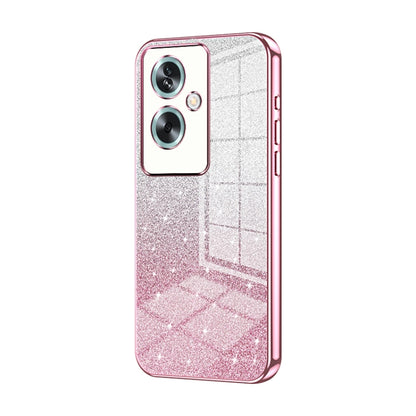 For OPPO A79 5G / A2 Gradient Glitter Powder Electroplated Phone Case(Pink) by buy2fix