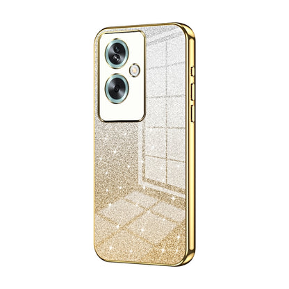 For OPPO A79 5G / A2 Gradient Glitter Powder Electroplated Phone Case(Gold) by buy2fix