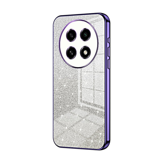 For OPPO A2 Pro Gradient Glitter Powder Electroplated Phone Case(Purple)