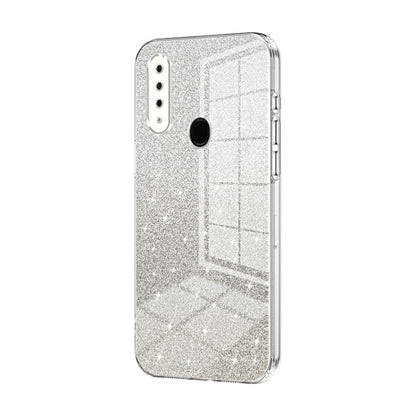 For OPPO A8 / A31 2020 Gradient Glitter Powder Electroplated Phone Case(Transparent) by buy2fix