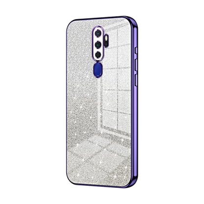 For OPPO A11x / A9 2020 Gradient Glitter Powder Electroplated Phone Case(Purple) by buy2fix