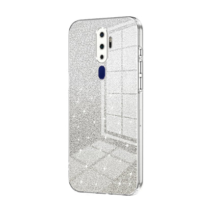 For OPPO A11x / A9 2020 Gradient Glitter Powder Electroplated Phone Case(Transparent) by buy2fix