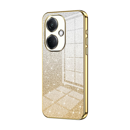 For OPPO K11 Gradient Glitter Powder Electroplated Phone Case(Gold) by buy2fix