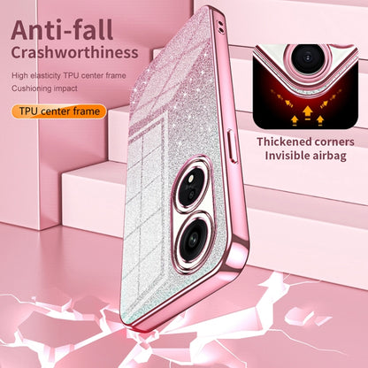 For OPPO K5 / Realme XT/XT 730G Gradient Glitter Powder Electroplated Phone Case(Silver) by buy2fix