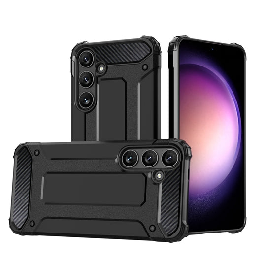 For Samsung Galaxy S24+ 5G Magic Armor TPU Hybrid PC Phone Case(Black)