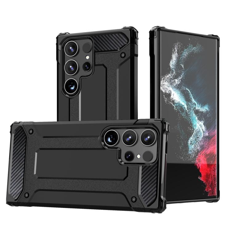 For Samsung Galaxy S25 Ultra 5G Magic Armor TPU Hybrid PC Phone Case(Black) by buy2fix