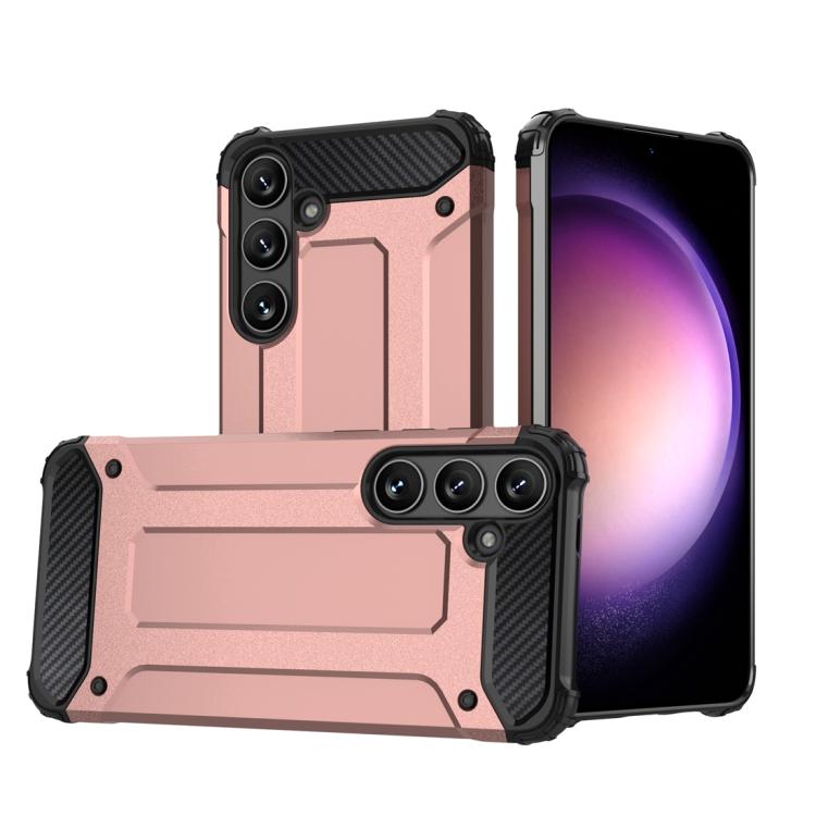 For Samsung Galaxy S25+ 5G Magic Armor TPU Hybrid PC Phone Case(Rose Gold) by buy2fix