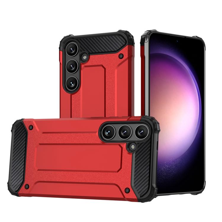 For Samsung Galaxy S25 5G Magic Armor TPU Hybrid PC Phone Case(Red) by buy2fix