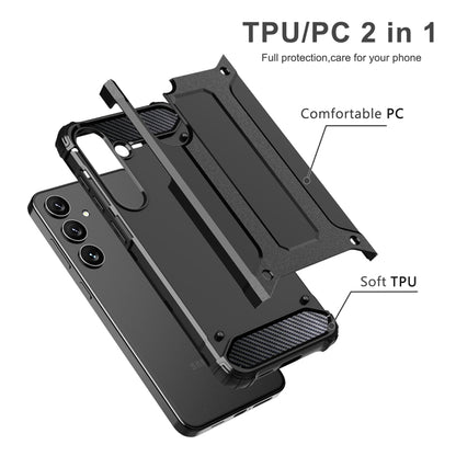 For Samsung Galaxy S25 5G Magic Armor TPU Hybrid PC Phone Case(Silver) by buy2fix