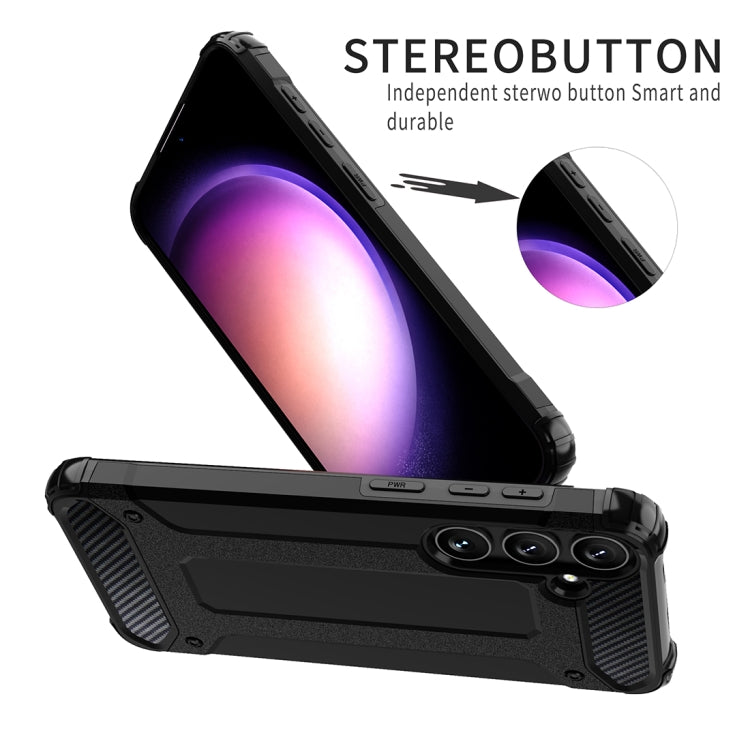 For Samsung Galaxy S25+ 5G Magic Armor TPU Hybrid PC Phone Case(Silver) by buy2fix