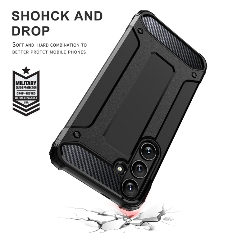 For Samsung Galaxy S24 5G Magic Armor TPU Hybrid PC Phone Case(Navy Blue) - Galaxy S24 5G Cases by buy2fix | Online Shopping UK | buy2fix