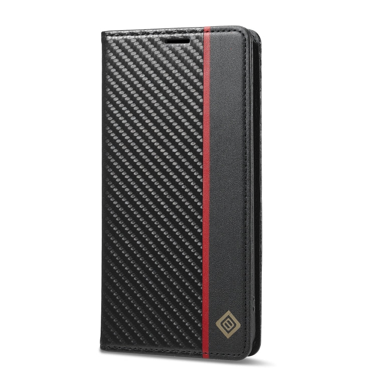 For Xiaomi Poco X6 Pro 5G LC.IMEEKE Carbon Fiber Texture Flip Leather Phone Case(Vertical Black) by LC.IMEEKE
