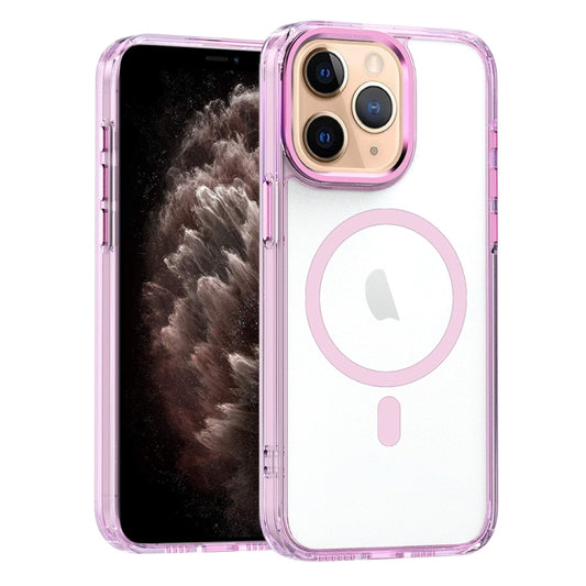 For iPhone 11 Pro Max MagSafe Magnetic Clear Phone Case(Pink) by buy2fix