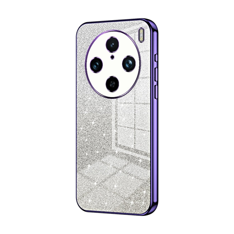 For vivo X100 Pro Gradient Glitter Powder Electroplated Phone Case(Purple) - vivo Cases by imak | Online Shopping UK | buy2fix