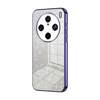 For vivo X100 Pro Gradient Glitter Powder Electroplated Phone Case(Purple) - vivo Cases by imak | Online Shopping UK | buy2fix