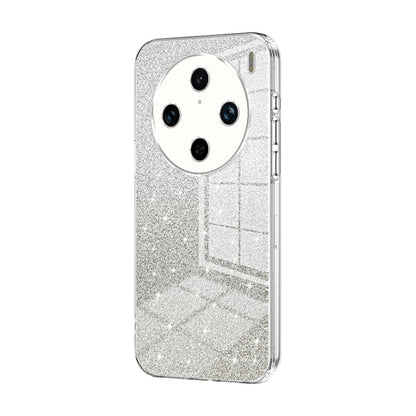 For vivo X100 Pro Gradient Glitter Powder Electroplated Phone Case(Transparent) - vivo Cases by imak | Online Shopping UK | buy2fix