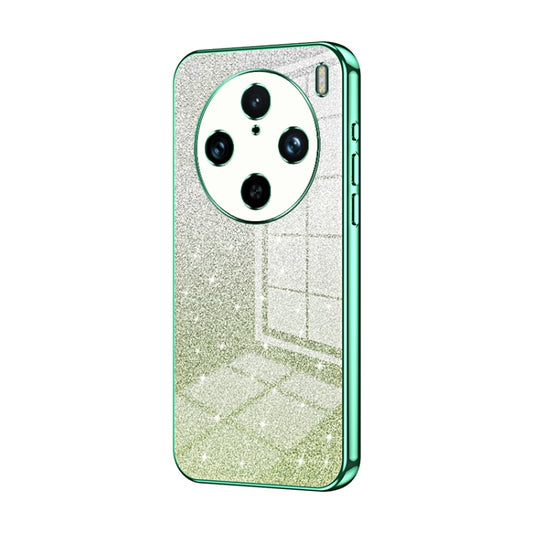 For vivo X100 Pro Gradient Glitter Powder Electroplated Phone Case(Green) - vivo Cases by imak | Online Shopping UK | buy2fix