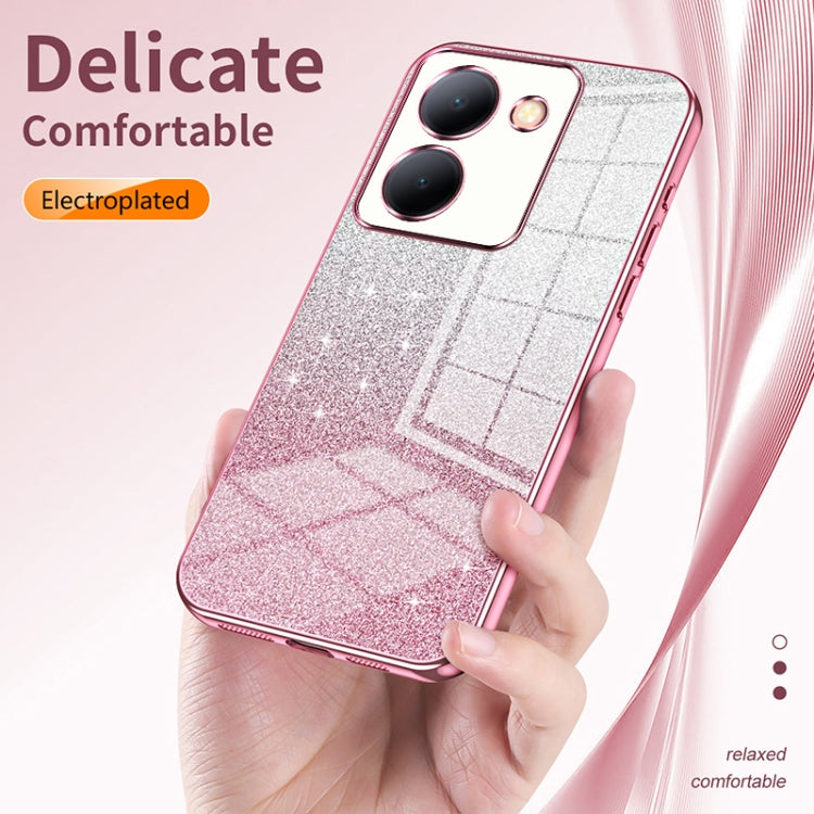 For vivo X100 Pro Gradient Glitter Powder Electroplated Phone Case(Gold) - vivo Cases by imak | Online Shopping UK | buy2fix