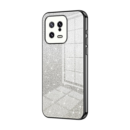 For Xiaomi 13 Gradient Glitter Powder Electroplated Phone Case(Black) - Xiaomi Cases by buy2fix | Online Shopping UK | buy2fix