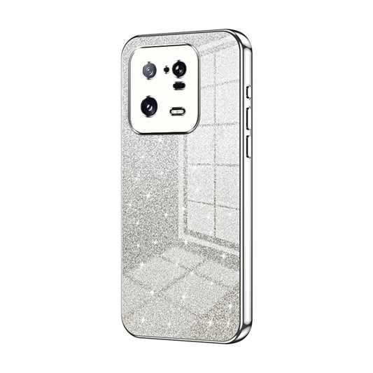 For Xiaomi 13 Pro Gradient Glitter Powder Electroplated Phone Case(Silver) - Xiaomi Cases by buy2fix | Online Shopping UK | buy2fix
