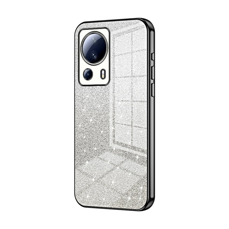 For Xiaomi Civi 2 / 13 Lite Gradient Glitter Powder Electroplated Phone Case(Black) - Xiaomi Cases by buy2fix | Online Shopping UK | buy2fix