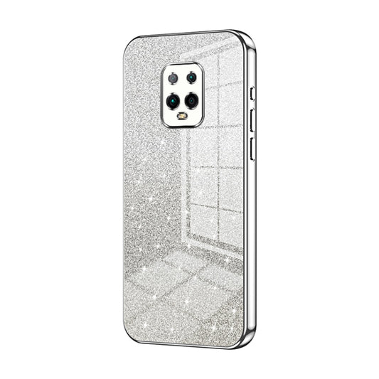For Xiaomi Redmi 10X Pro 5G Gradient Glitter Powder Electroplated Phone Case(Silver) - Xiaomi Cases by buy2fix | Online Shopping UK | buy2fix